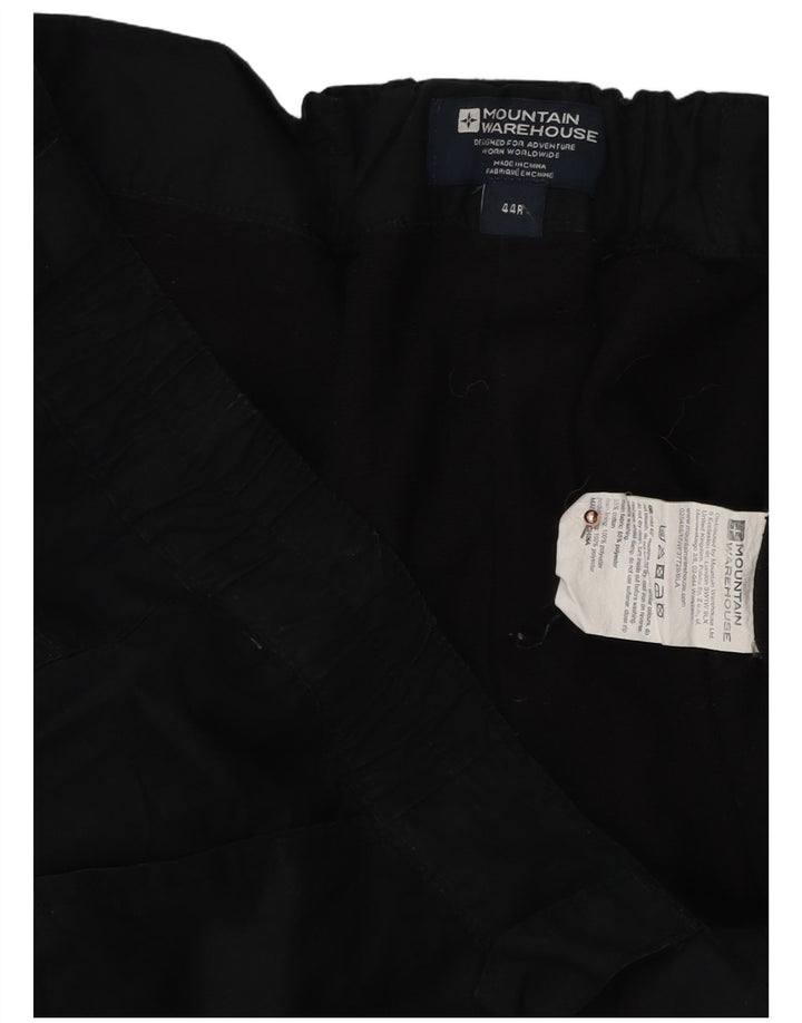 MOUNTAIN WAREHOUSE Pantalón cargo recto para hombre W44 L27 Poliéster negro