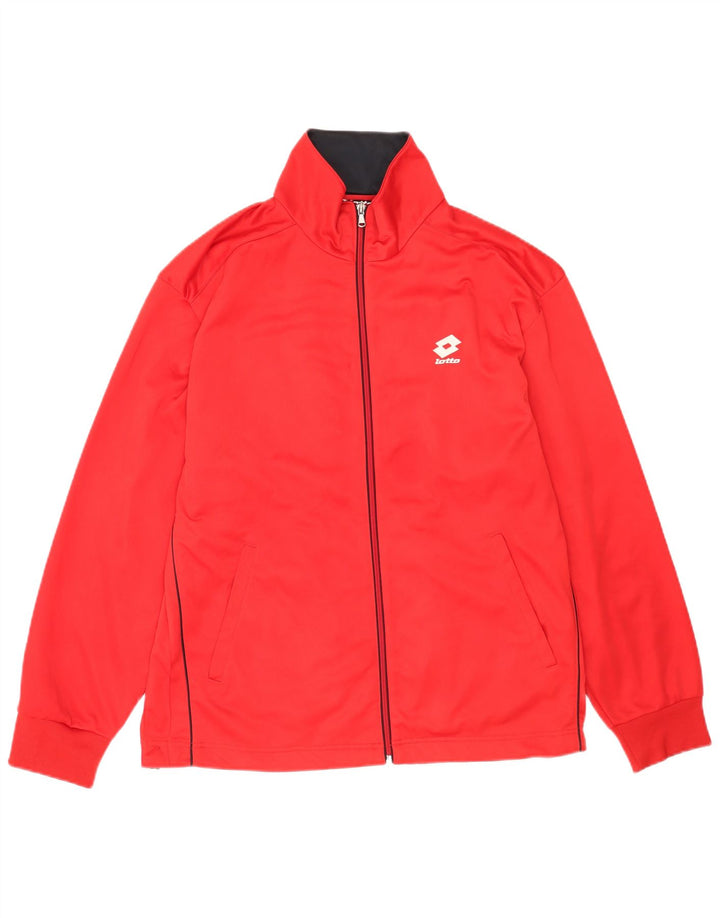 Lotto Hombre Chándal Top Chaqueta Grande Poliéster Rojo