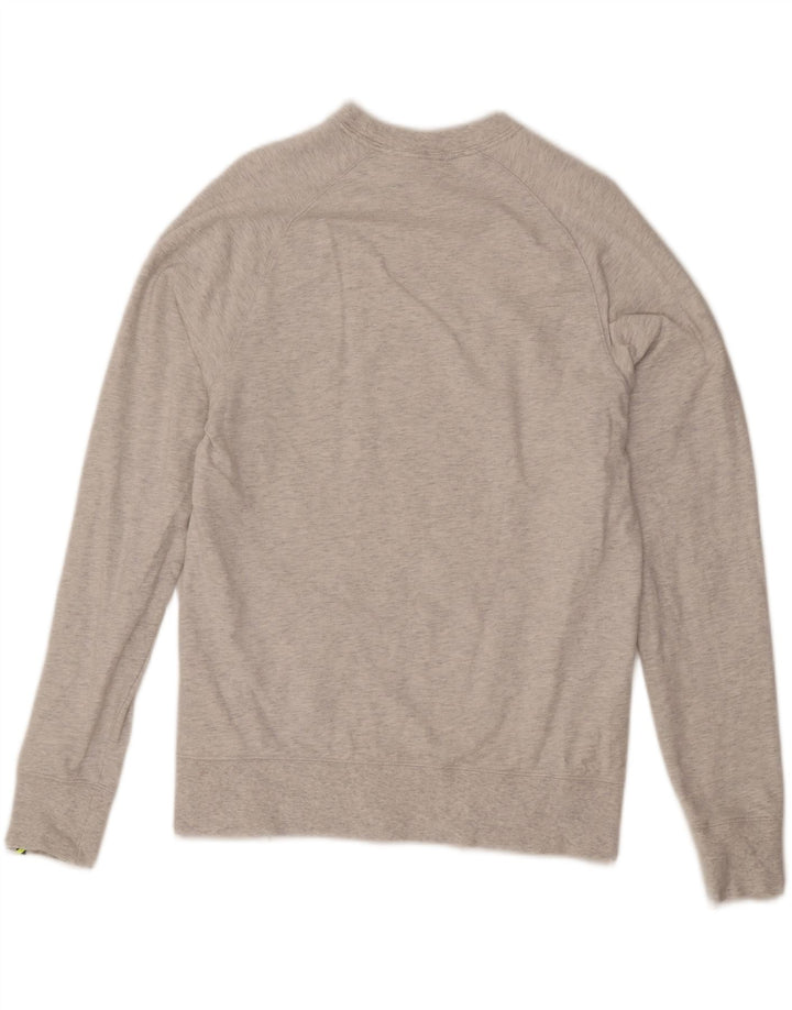 NIKE Womens Track & Field Graphic Sweatshirt Jumper UK 14 Medium Grey Vintage Nike and Second-Hand Nike from Messina Hembry 