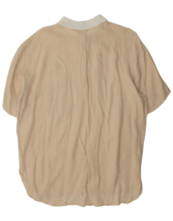 Emanuel Ungaro Hombre Camisa tipo jersey de manga corta Large Beige Colorblock