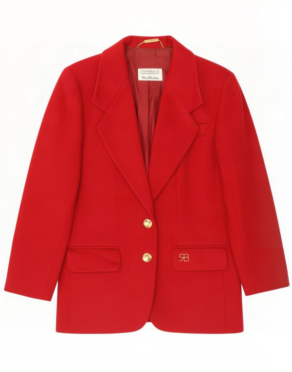 Renato Balestra Chaqueta Blazer de 2 Botones para Mujer UK 10 Small Red