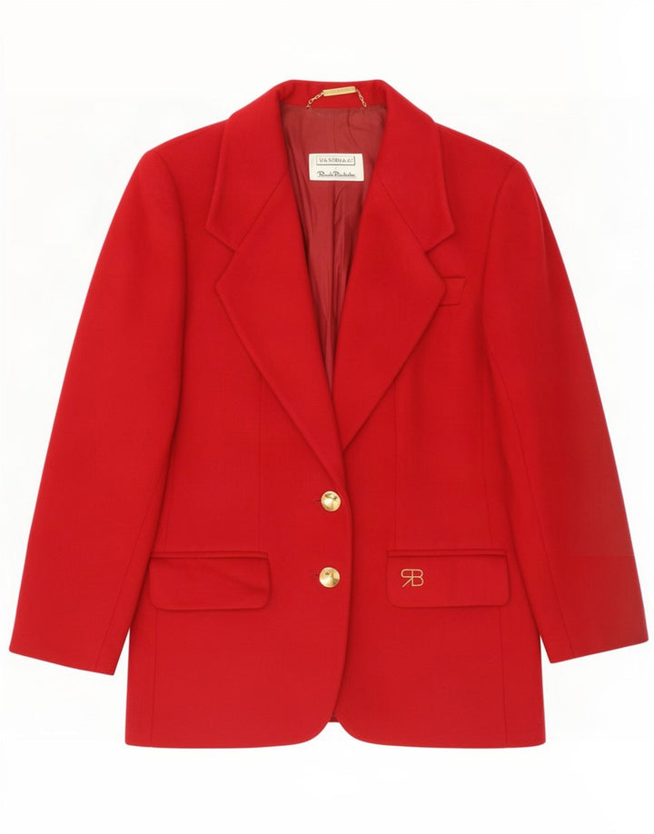 Renato Balestra Chaqueta Blazer de 2 Botones para Mujer UK 10 Small Red