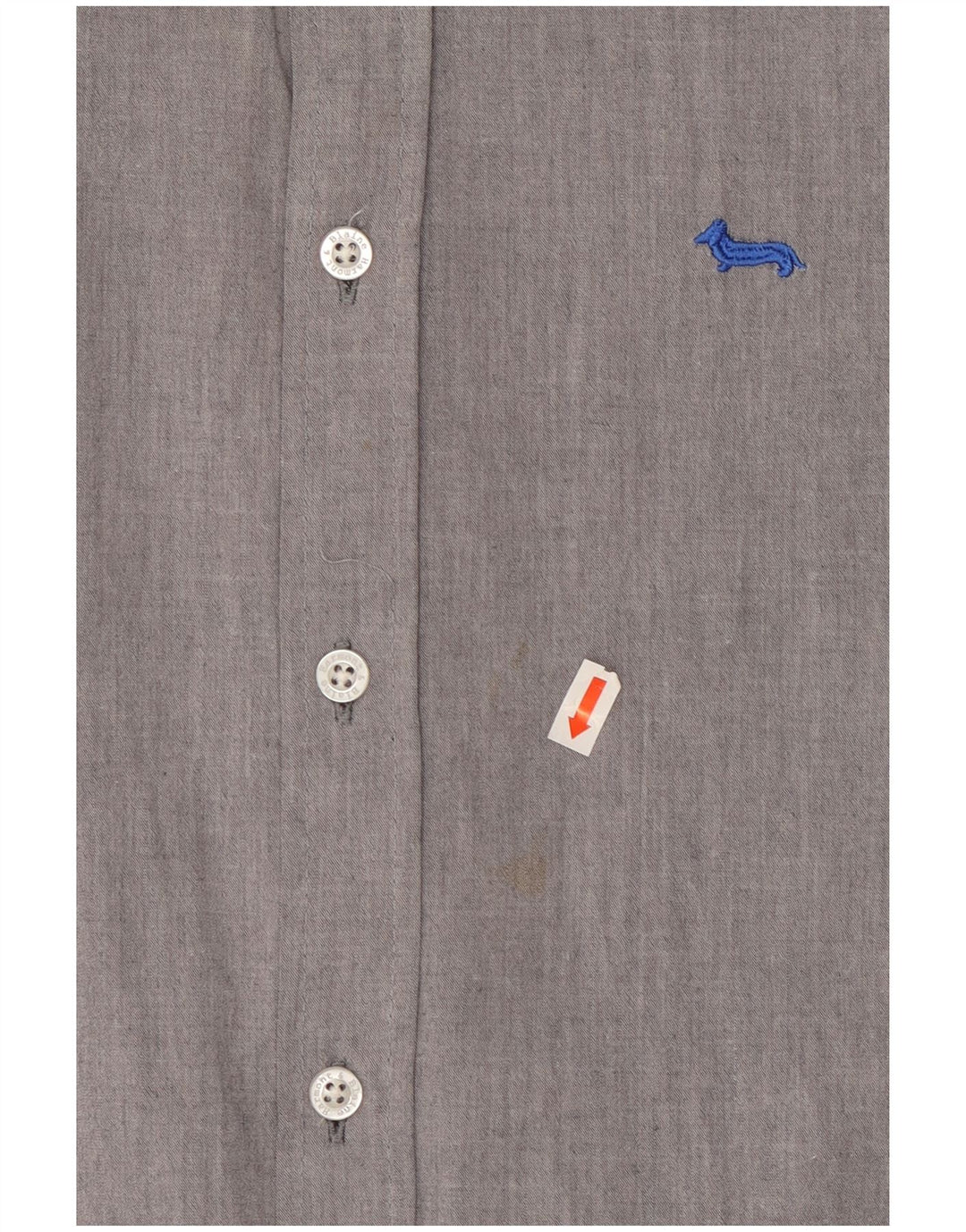 HARMONT & BLAINE Camisa ajustada para hombre Algodón gris pequeño