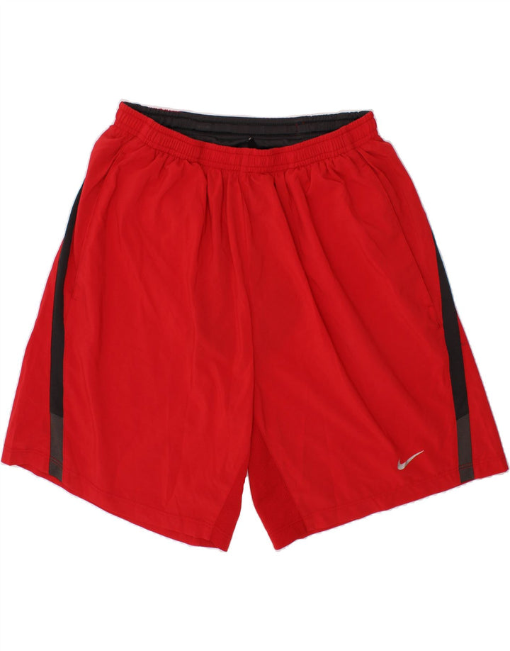 NIKE Boys Dri Fit Sport Shorts 8-9 Years Small Red Polyester Vintage Nike and Second-Hand Nike from Messina Hembry 