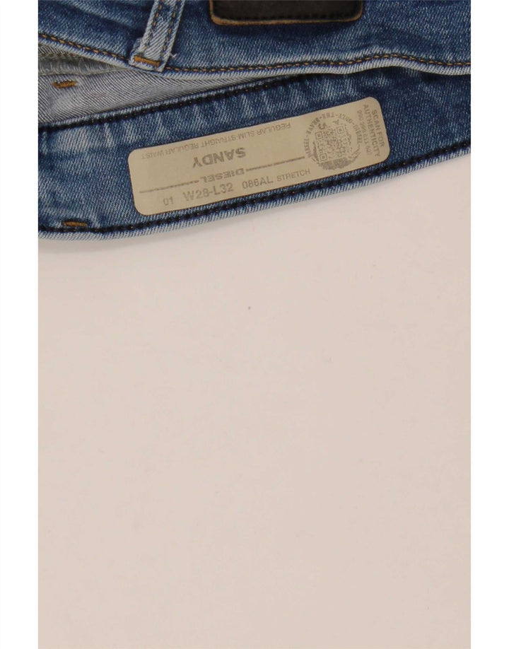 Diesel Mujer Sandy Regular Slim Vaqueros Rectos W28 L29 Algodón Azul