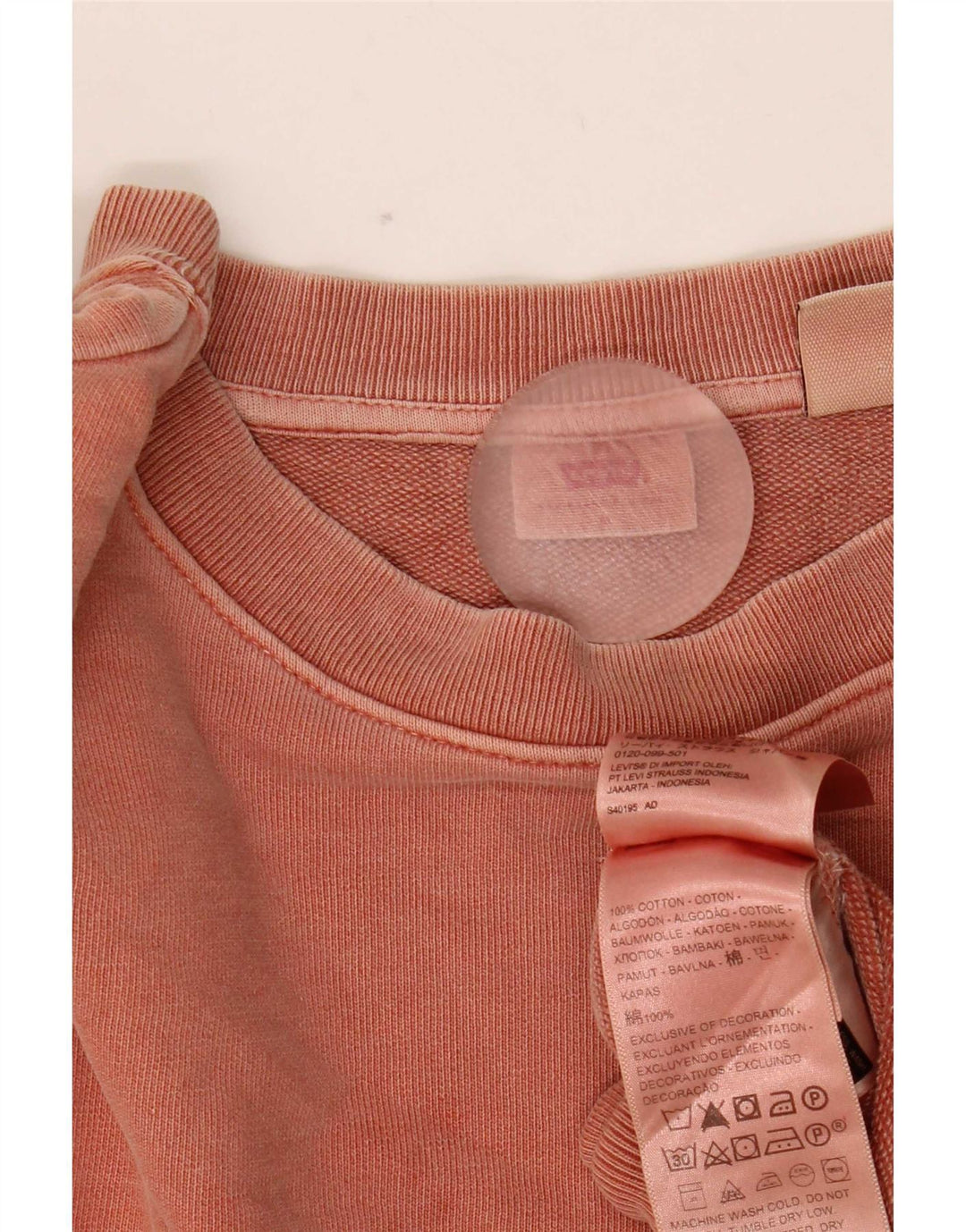 Levi's Sudadera extragrande para mujer, jersey, Reino Unido 14, algodón rojo mediano