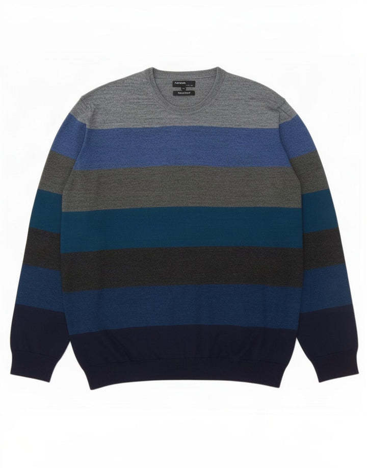 Marks & Spencer - Jersey de cuello redondo con autógrafo para hombre, talla 2XL, multicolor