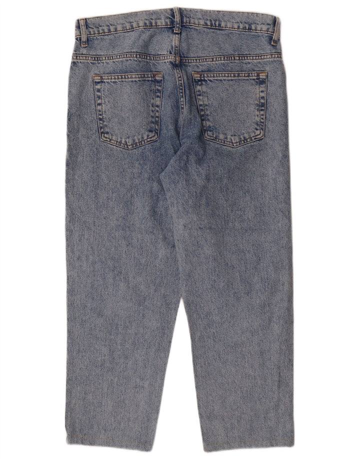 ZARA Hombre Vaqueros Cropped EU 40 Medium W30 L25 Azul