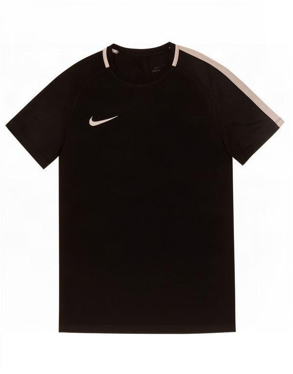 Camiseta Nike Dri Fit para hombre Top medio negro color block Poliéster