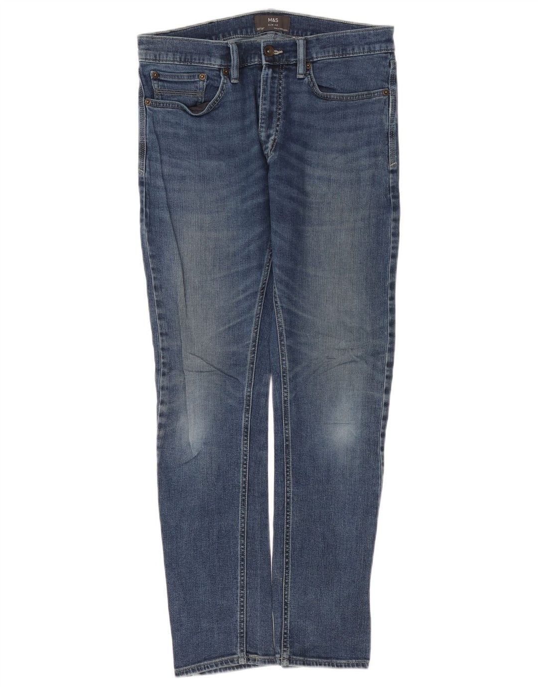 Marks & Spencer Vaqueros ajustados para hombre W32 L31 Algodón azul