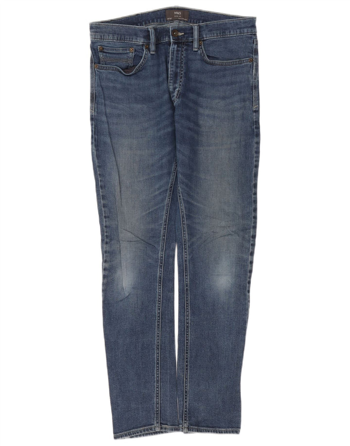 Marks & Spencer Vaqueros ajustados para hombre W32 L31 Algodón azul