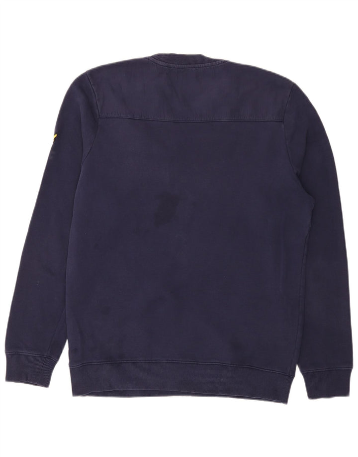 LYLE & SCOTT Sudadera tipo jersey para hombre de algodón azul marino mediano