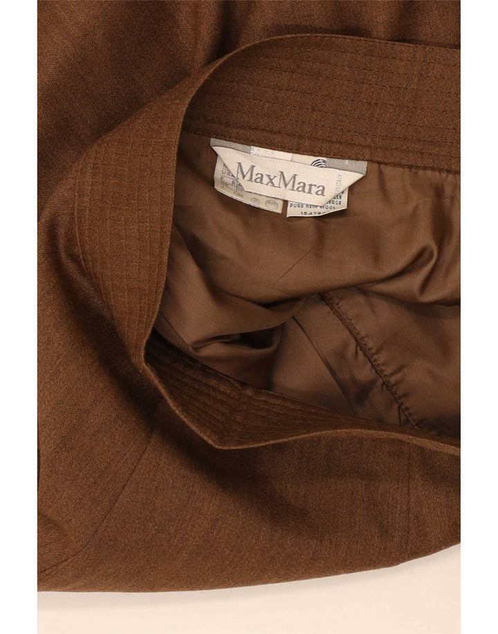Falda lápiz para mujer Max Mara UK 16 Large W32 Lana marrón