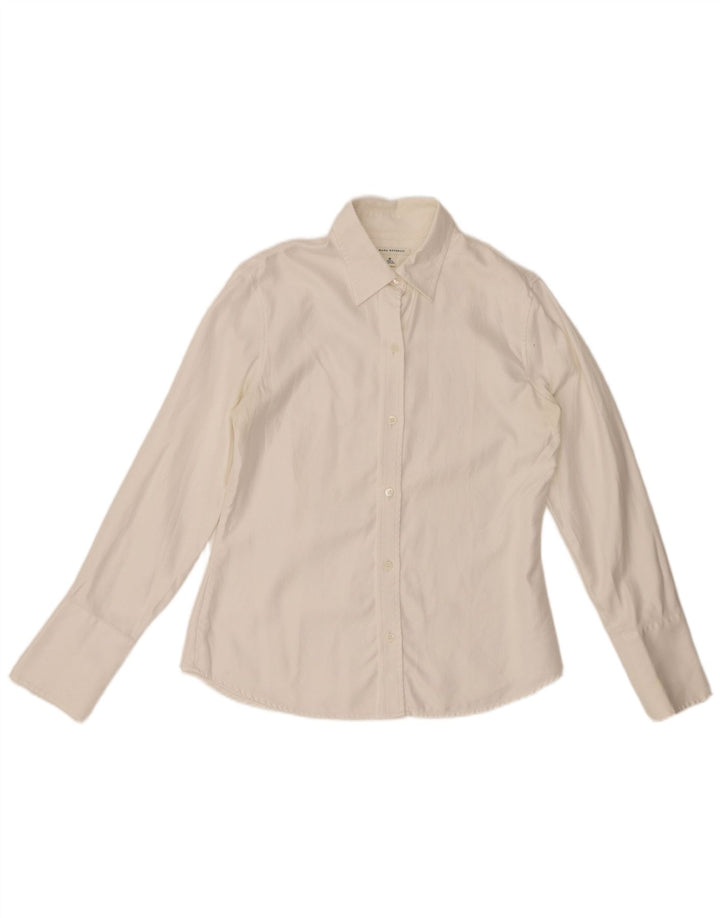 BANANA REPUBLIC Camisa de pana para mujer Reino Unido 44 Algodón blanco mediano