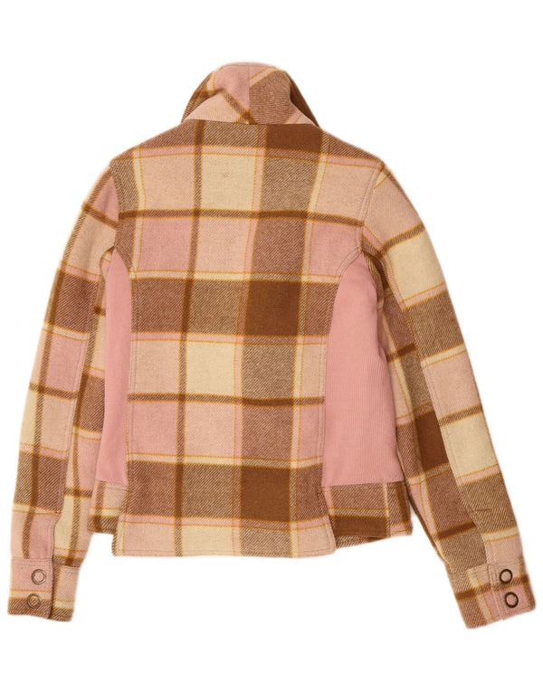 Abrigo corto para mujer UK 10 Small Multicolor Check Acrílico