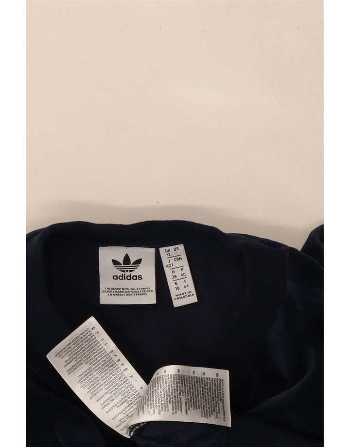 ADIDAS Sudadera con gráfico extragrande para mujer UK 12 Medium Azul marino