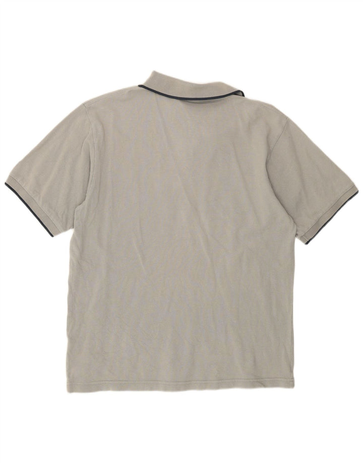 Champion Polo para hombre de algodón gris grande