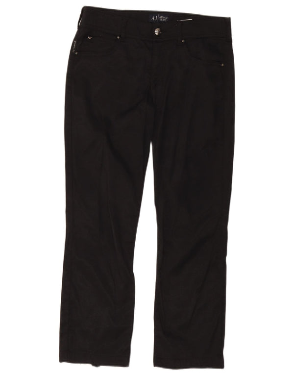 Armani Pantalón Casual Recto Mujer W28 L24 Poliamida Negro