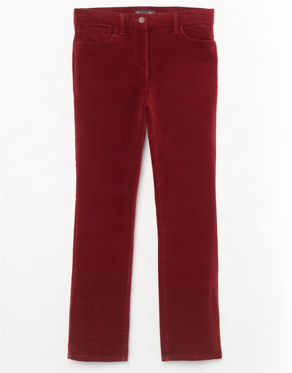 Marks & Spencer Pantalones de pana para mujer UK 10 Small W32 L30 Borgoña