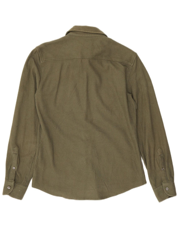 Camisa Reiss Hombre Small Caqui Algodón