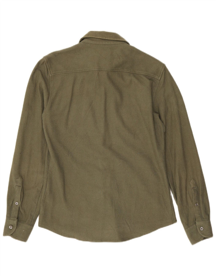 Camisa Reiss Hombre Small Caqui Algodón