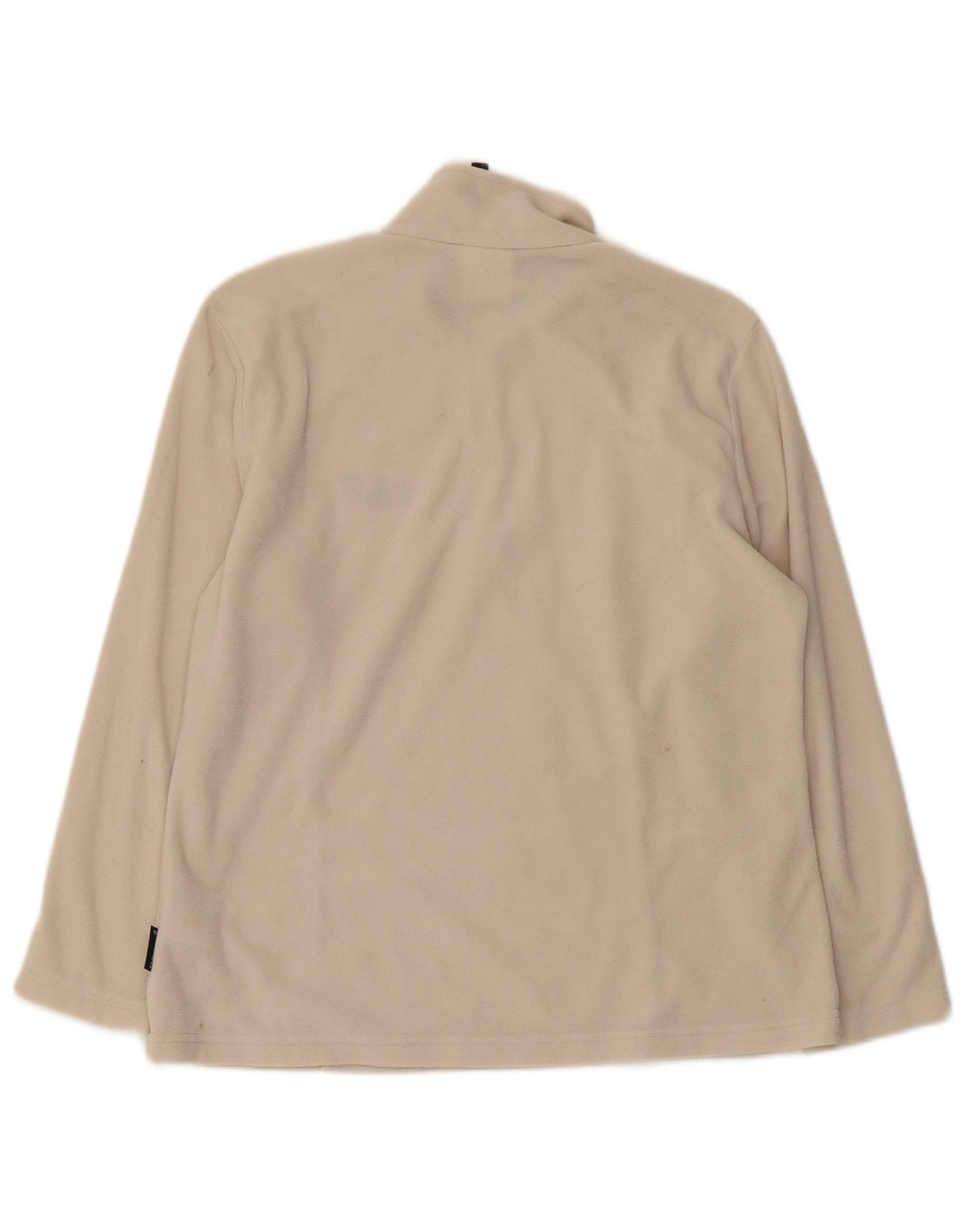 JACK WOLFSKIN Jersey polar con cremallera y cuello para mujer UK 46 Grande Poliéster beige