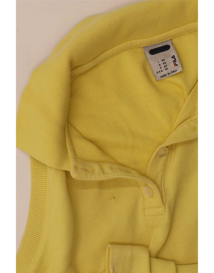 Fila Polo Sin Mangas Para Mujer IT 46 Grande Amarillo
