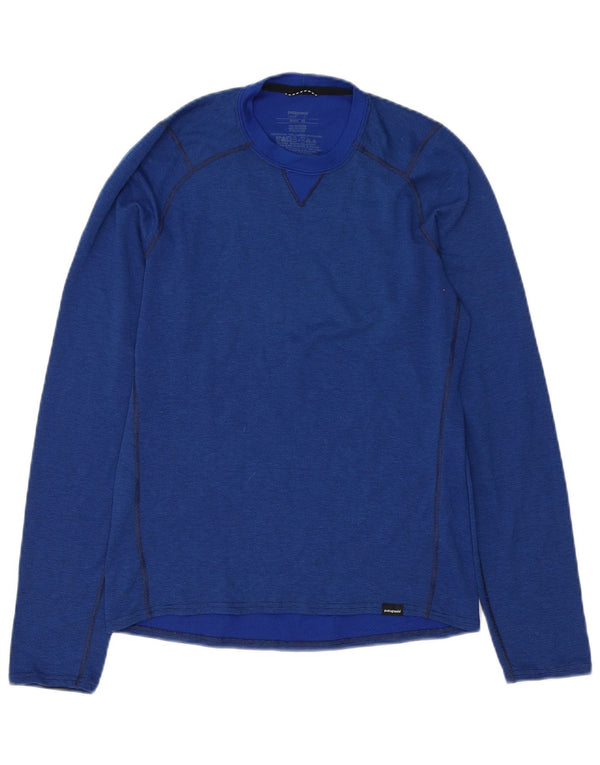 Patagonia Hombre Regular Fit Top Manga Larga XS Poliéster Azul
