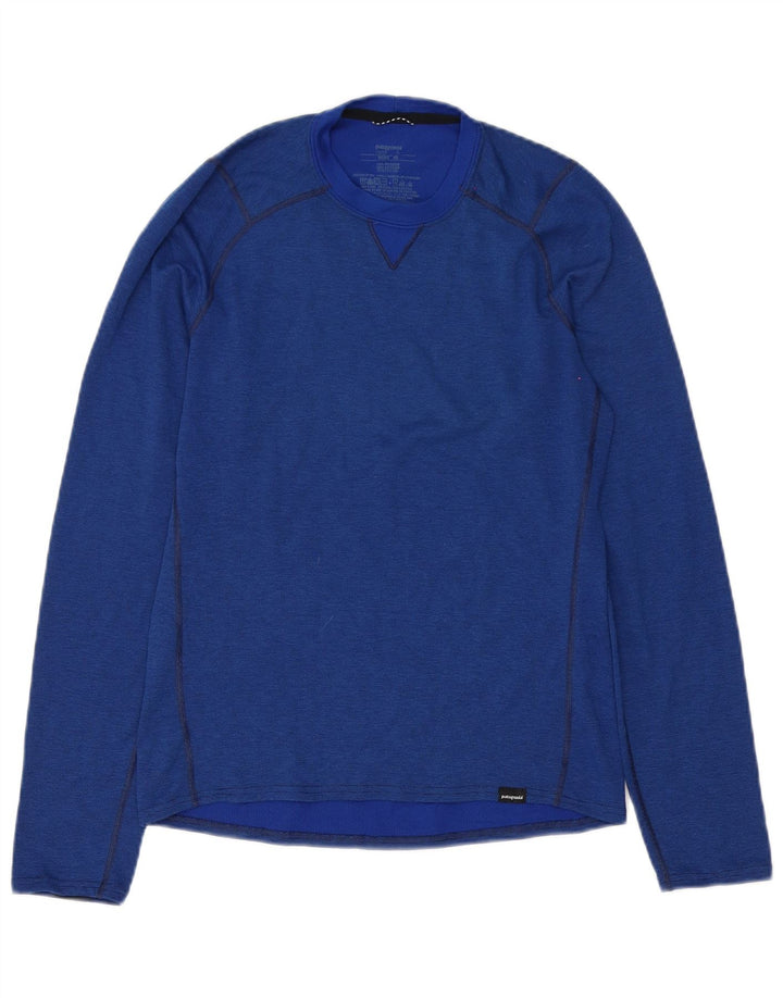 Patagonia Hombre Regular Fit Top Manga Larga XS Poliéster Azul