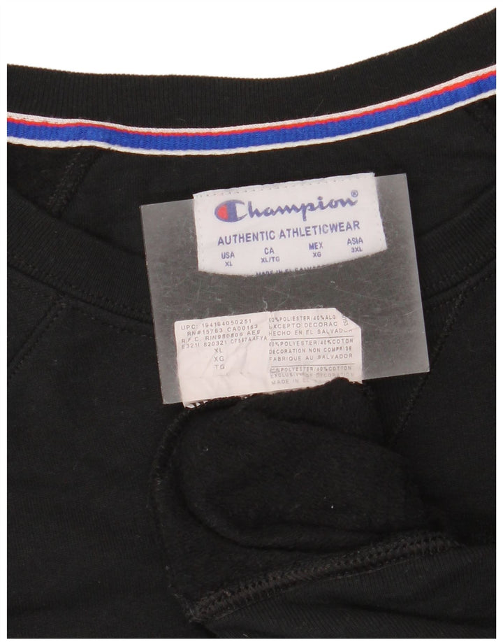 CHAMPION Sudadera con gráfico extragrande para mujer UK 18 XL Negro