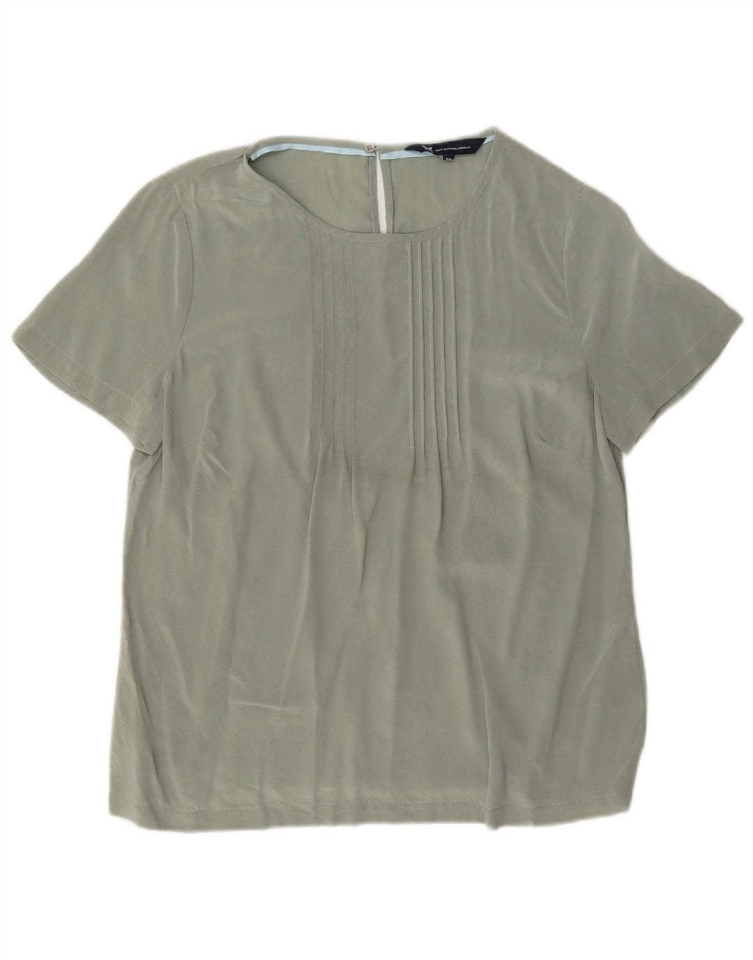 Crew Clothing Blusa para mujer Top UK 12 Seda verde medio