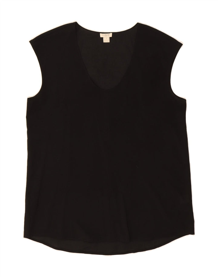 J. CREW Womens Sleeveless Blouse Top US 8 Medium Black Polyester Vintage J. Crew and Second-Hand J. Crew from Messina Hembry 
