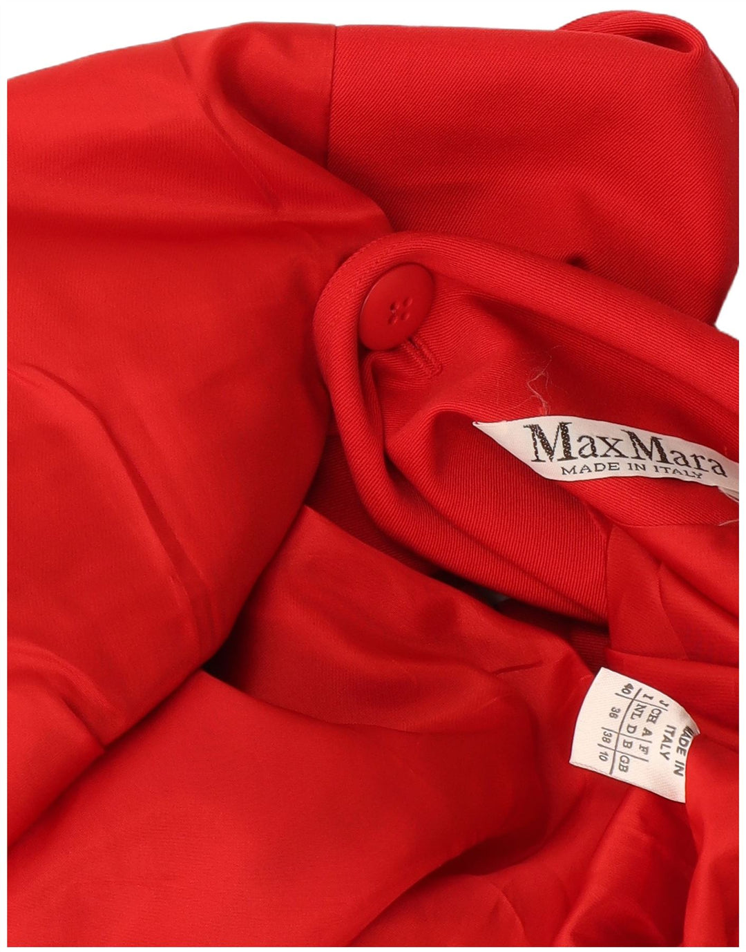 Max Mara Chaqueta tipo blazer extragrande con doble botonadura para mujer UK 10 Small Red