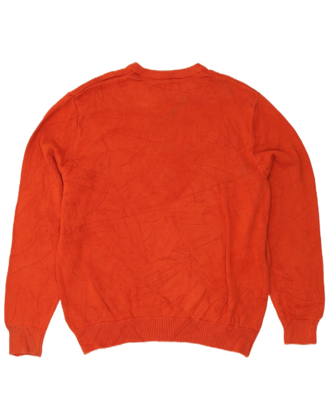 Chaps - Jersey de cuello redondo para hombre, talla XL, algodón naranja