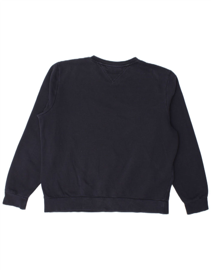Tommy Hilfiger Hombre Sudadera Jumper Grande Azul Marino
