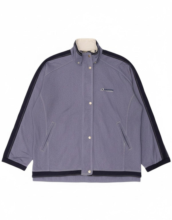 Diadora Mujer Oversize Chándal Top Chaqueta ES 40 XL Azul Colorblock