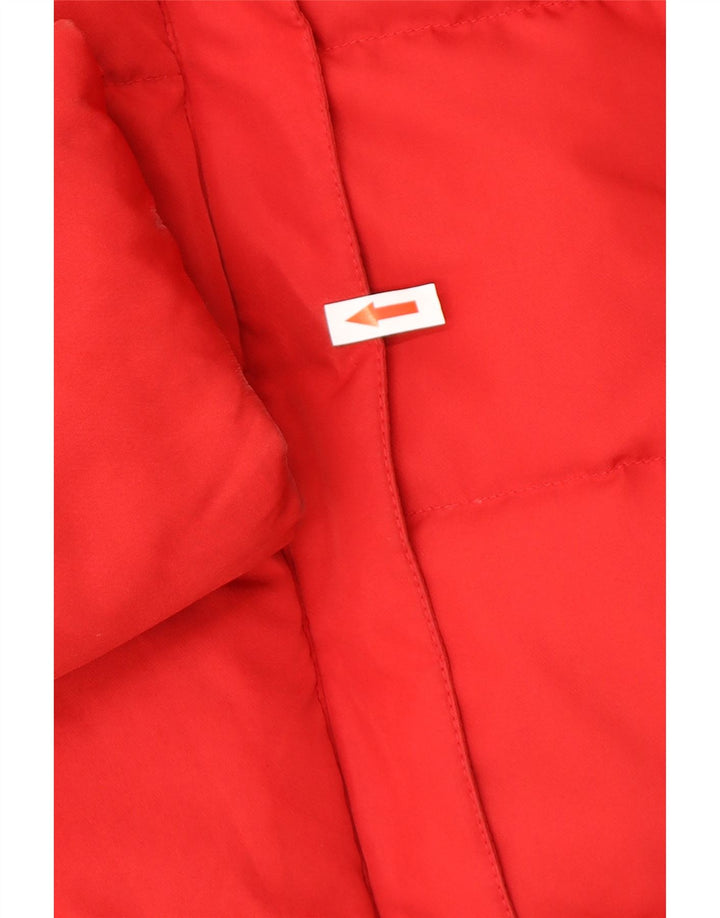 Champion Chaqueta Acolchada Con Capucha Para Mujer UK 44 Poliéster Rojo Mediano