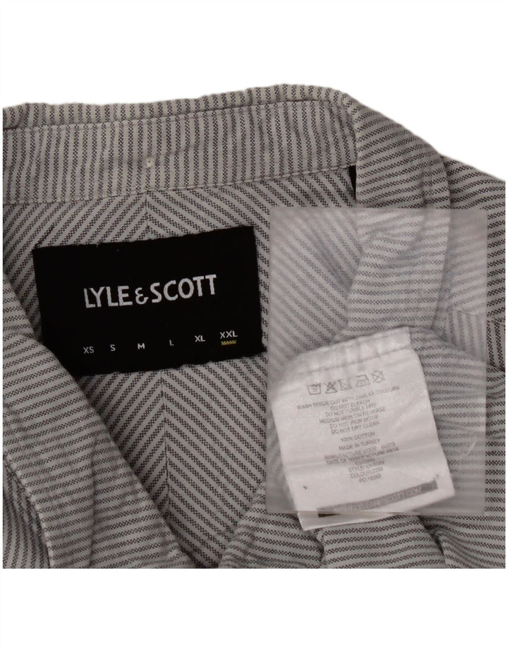 LYLE & SCOTT Camisa para hombre 2XL Algodón a rayas azules