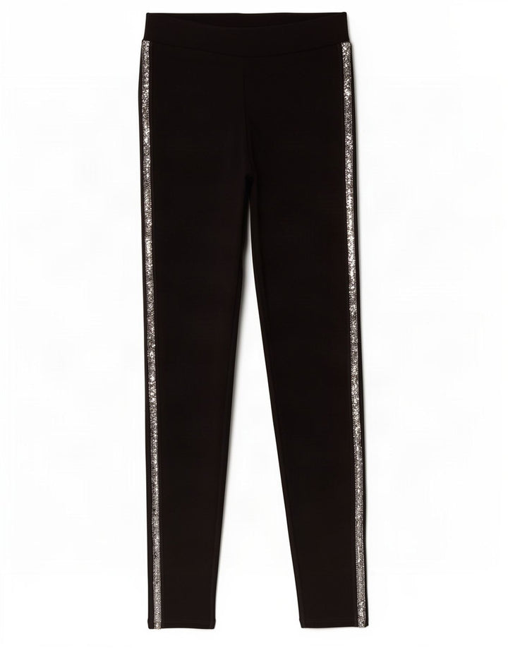 Zara Leggings Mujer UK 8 Small Viscosa Negra