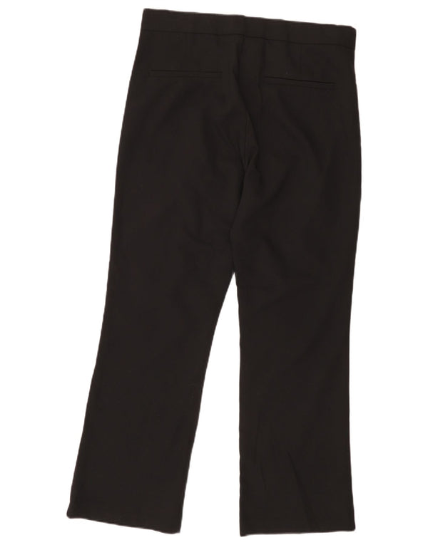 Zara Mujer Pantalones Casuales Rectos Grande W30 L26 Algodón Negro
