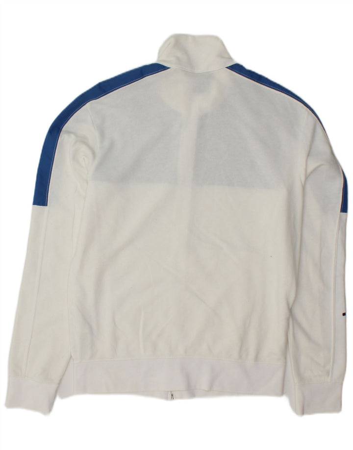 CHAMPION Chaqueta de chándal con gráfico para hombre, talla pequeña, algodón blanco con bloques de color