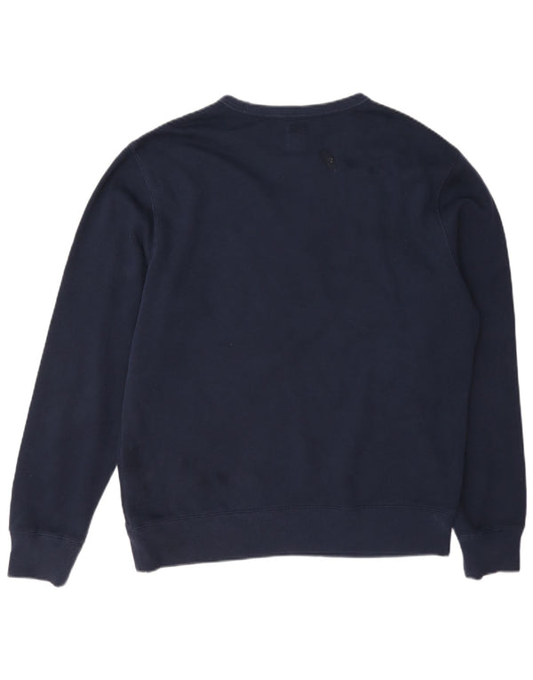 Gap Mens Graphic Sweatshirt Jumper Medium Navy Blue Cotton