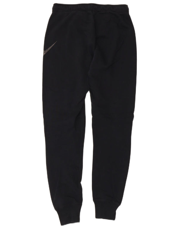 Nike Mujer Graphic Chándal Pantalones Joggers UK 8 Pequeño Algodón Negro