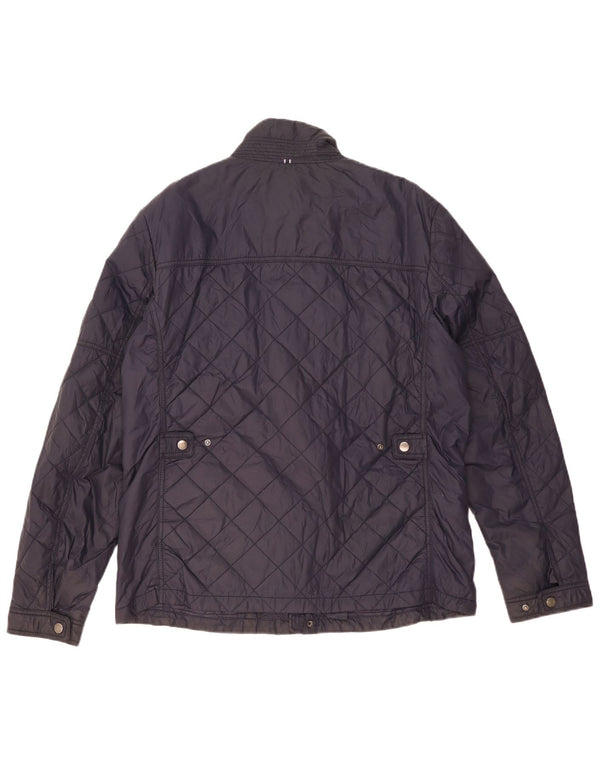 Tommy Hilfiger Mens Quilted Jacket UK 42 XL Navy Blue Nylon