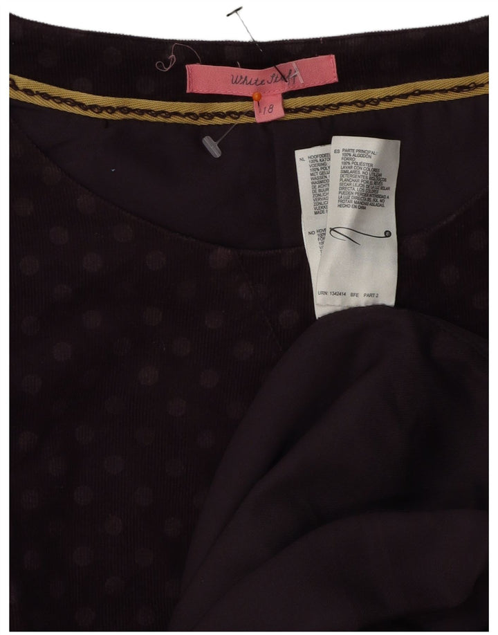 WHITE STUFF Vestido tubo sin mangas para mujer UK 40 XL Lunares morados