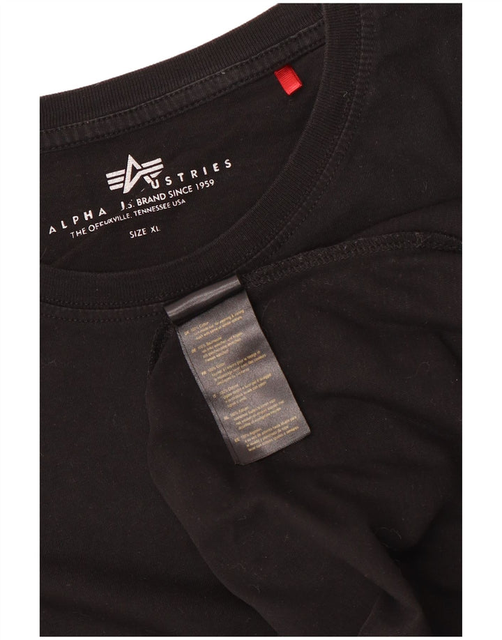 Alpha Industries Camiseta Hombre Top XL Algodón Negro