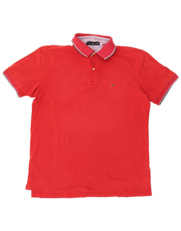 Polo Tommy Hilfiger para hombre de algodón rojo grande