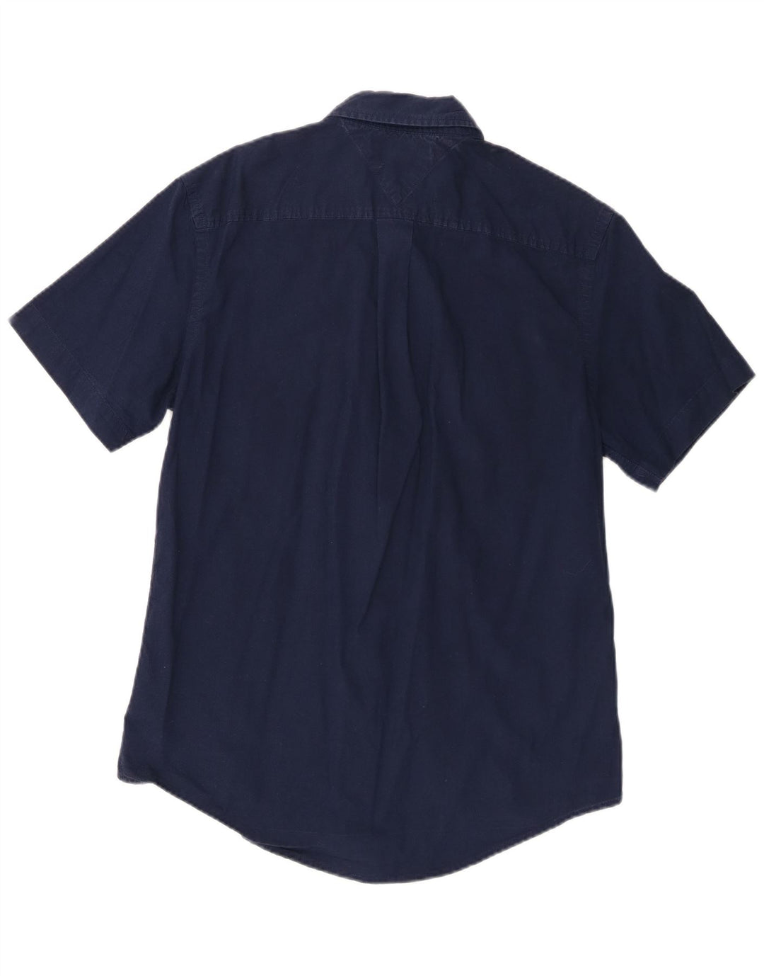 TOMMY HILFIGER Camisa de manga corta para hombre Algodón azul marino medio