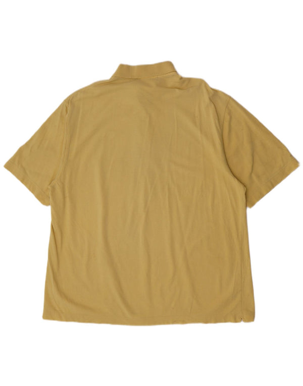 Polo Lacoste para hombre talla 7 2XL algodón amarillo