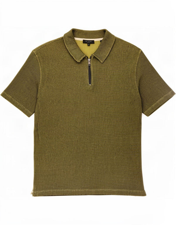 Ted Baker Mens Polo Shirt Size 5 XL Green Cotton